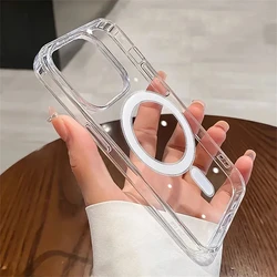 Enhanced Magnetic Wireless Charging Case with Clear Acrylic Cover - iPhone 13 Mini (Clear)