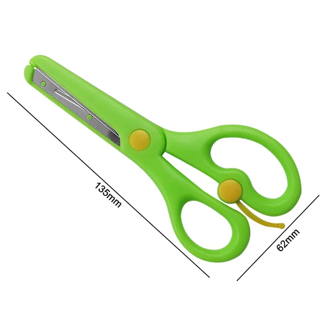 Children's Paper-cutting Safety Students Kindergarten Manual Safety  Scissors All Plastic Elastic Scissors Do Not Hurt Hands