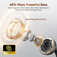QCY Crossky C50 Open Ear Wireless Earbuds Bluetooth 6.0 Comfort Clip On Sports Earphone 4 Mic AI Clear Call Bass Boost Headphone - Image 4