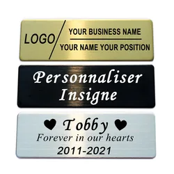 70x25mm 70x20mm Custom Gegraveerde Rvs Badge Fotolijst Naam Tag Fotolijst Art Tag Id Deur Mailbox Naam Tag Naam Badges