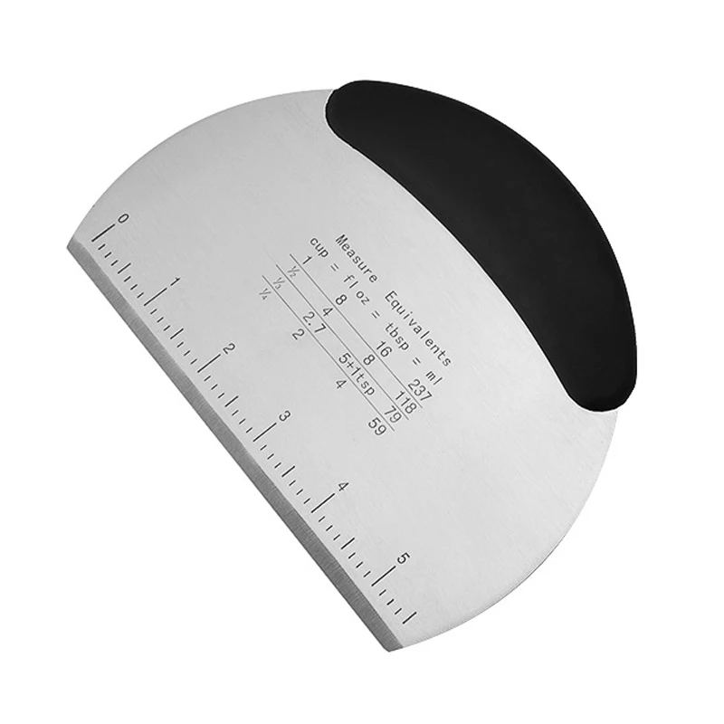 Dough Scraper Bread Pizza Dough Cutter Pastry Scraper Stainless Steel Bench Scraper Dough Knife Chopper Baking Kitchen Gadgets