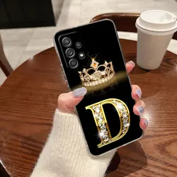 Transparent Protective Phone Case with Custom Letter Design - Galaxy A34 5G (CLE 05)