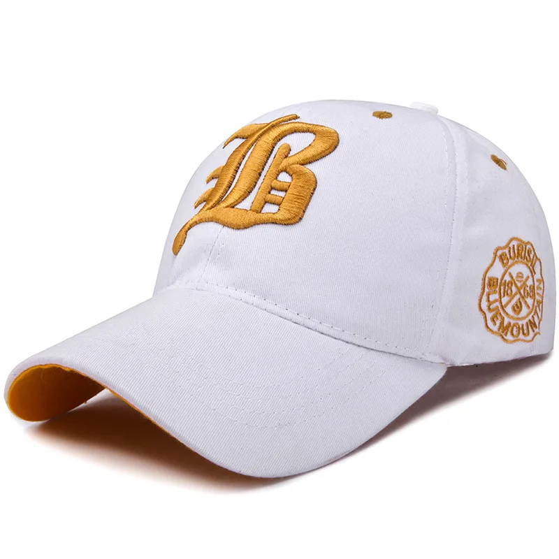 Unisex Summer Cotton Embroidery Snapback Cap - Casual Sport Sun Visor Hat