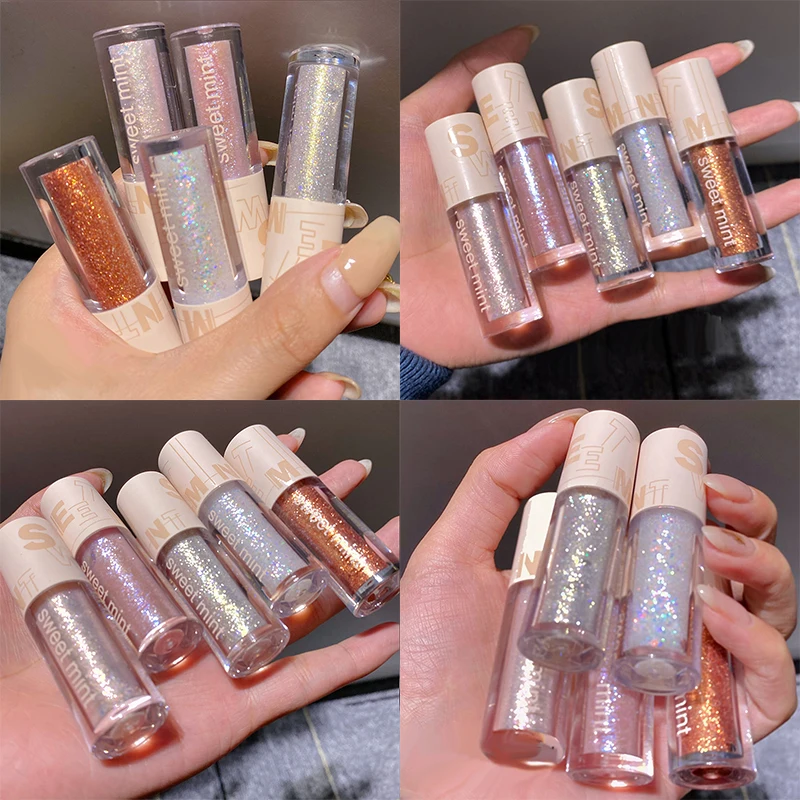 New Diamond eye shadow Liquid Shiny eye shadow Pearl Shiny Durable Waterproof Eye Makeup Women's Cosmetics