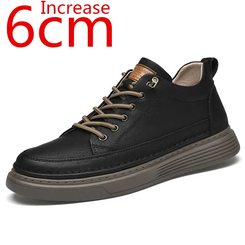 

Sneakers Elevator Shoes Men's Retro Autumn New Daily Leisure Shoes Invisible Increased 6cm Men's Fashion Trend Heightening Shoes