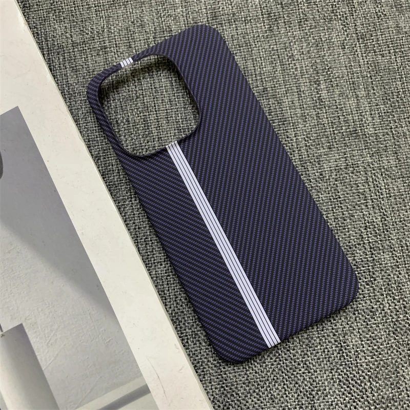 Carbon Fiber Texture Track Pattern Protective Phone Case - Hard PC Back Cover