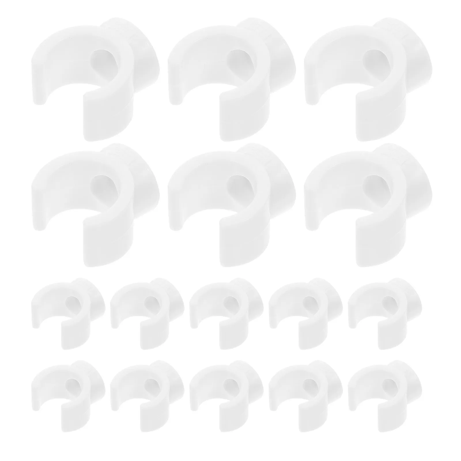 50Pcs 케이블 클램프 PVC U 자형 파이프 클립 두꺼운 플라스틱 홀더 물 가..
