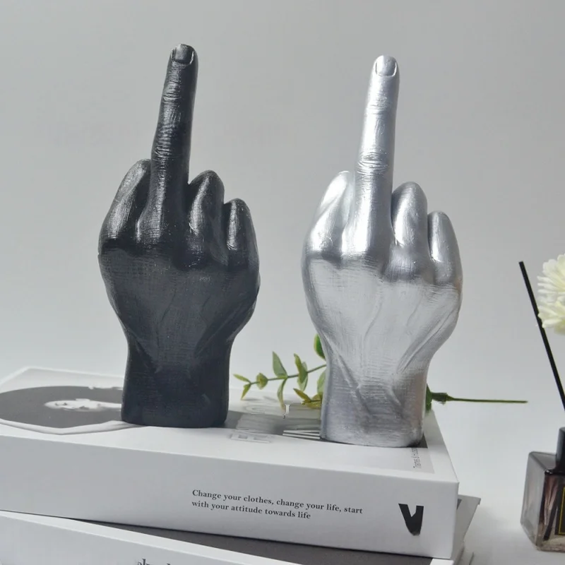 Middle-finger Gesture Desk Ornament Decoration Sculpture