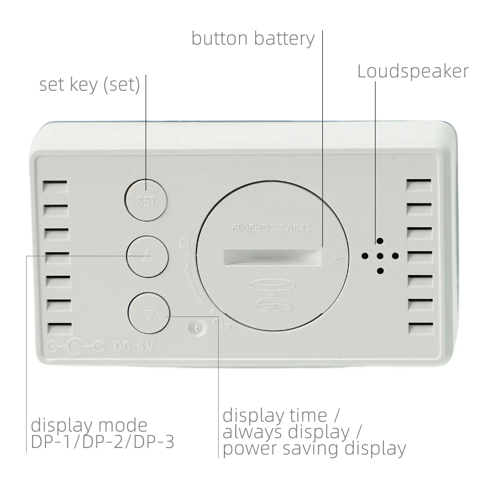 Description Picture 5 of itemLED Mini Mirror Alarm Clock Electronic Digital Alarm Clock Digital Table Clock Room Desk Decorating Smart Small Tools Home