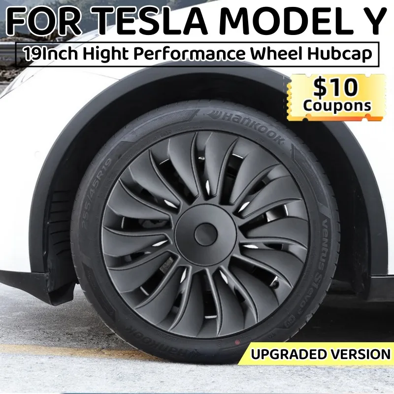 4pcs 19inch Hub Cap For Tesla Model Y 2023 Cap Wheel Hubcap Performance Replacement Wheel Hub