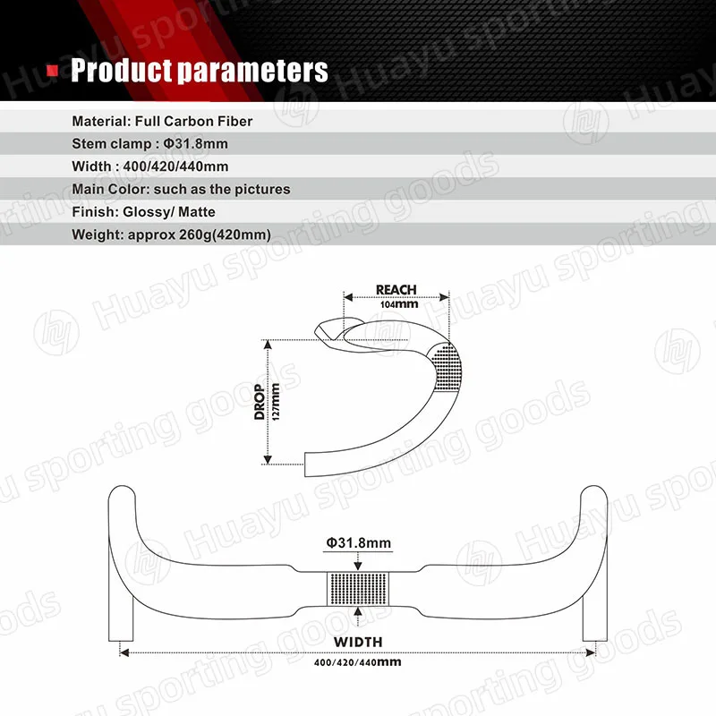  ̽ ̽ Ʈ ī ڵ  +  ƼĿ UD ī ε ڵ   127mm ġ 104mm 31.8*400/420/440mm