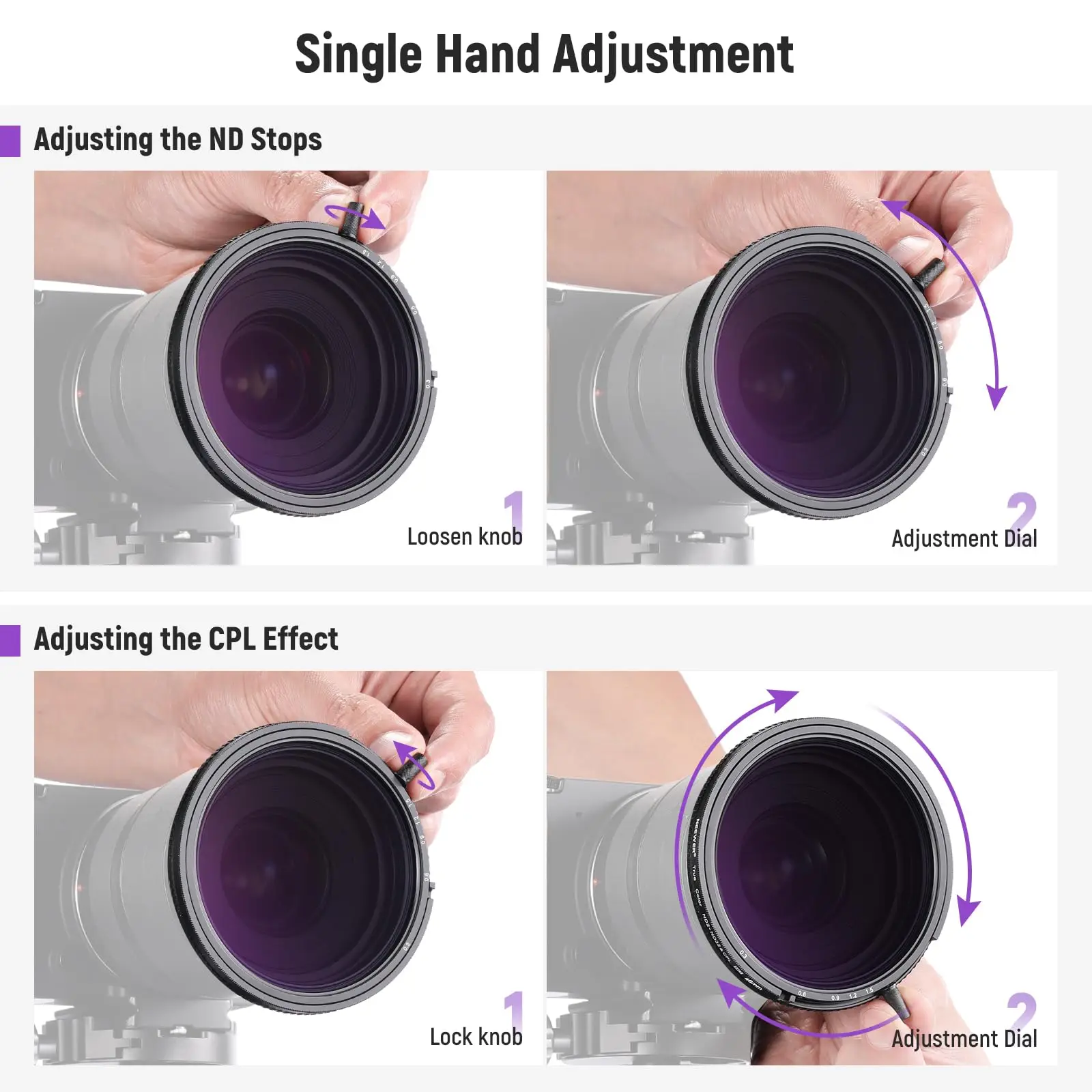 High Saturation Polarizing Filter NiSi - 67mm Ti Enhanced CPL Filter, Rotating Circular Polarizing Filter Ti Enhanced Circular Polarizing Filter
