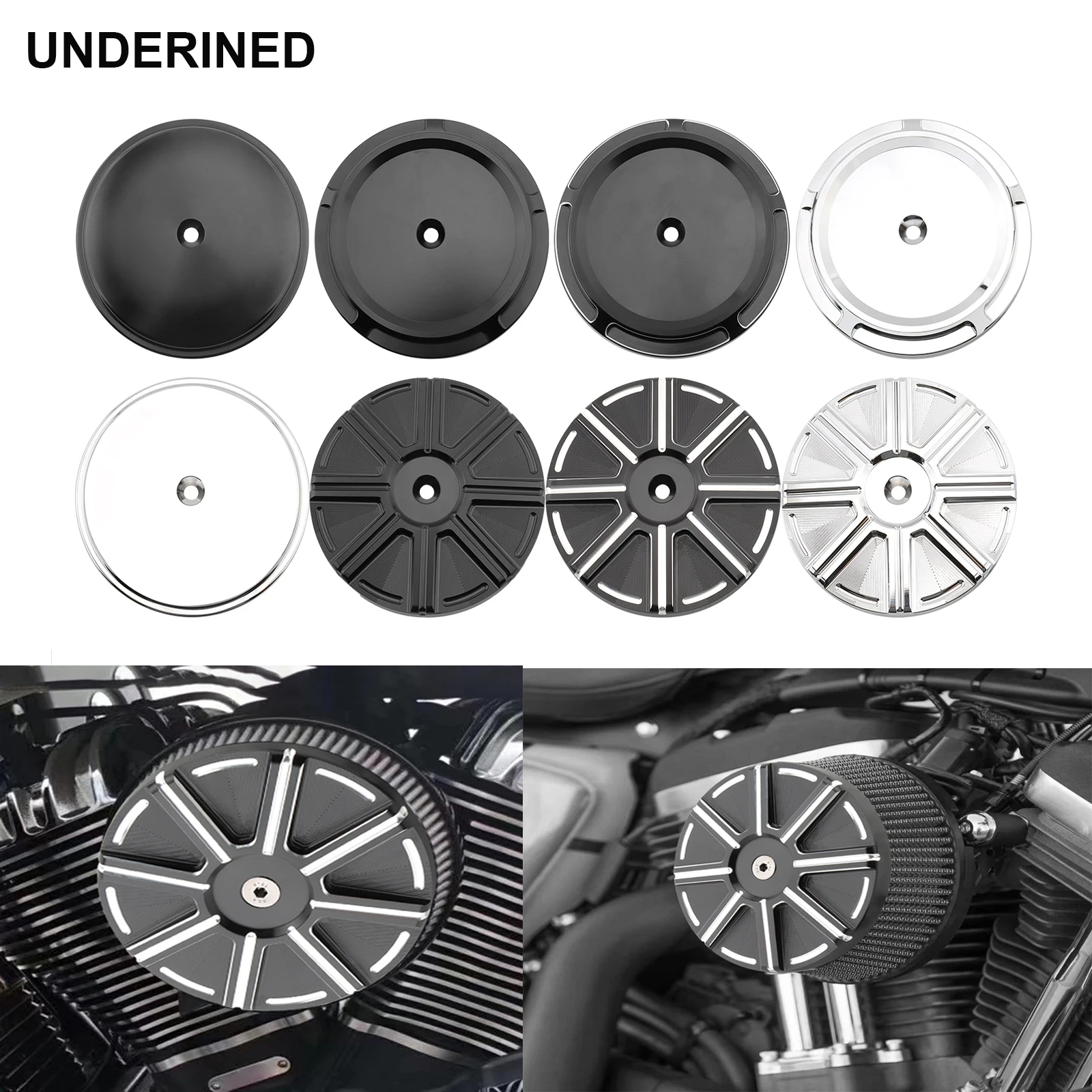 할리 다이나 스트리트 밥 1999-2008 소프테일 로우 라이더 2000-2015 투어링 일렉트라 글라이드 1999-2013 용 에어 필터 흡입 클리너 커버 