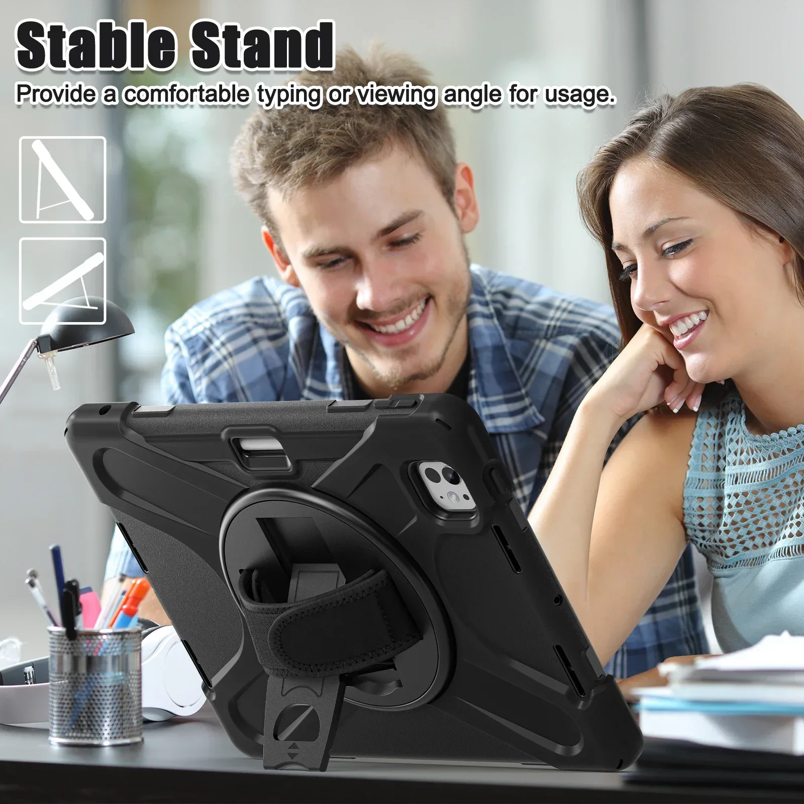 Kids Shockproof iPad Case with Pencil Holder