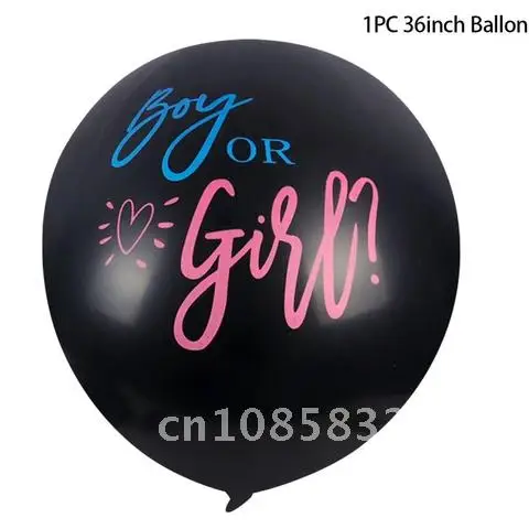 

Boy or Girl Black Gender Reveal Balloons 36inch Latex Balloon Baby Shower Confetti Ballons Birthday Party Decor Globos Supplies