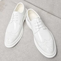 Fashion Men's Dress Bullock Classic Patent Leather Business Shoes Driving Formal Wedding White Black Office Oxford Shoes For Men
