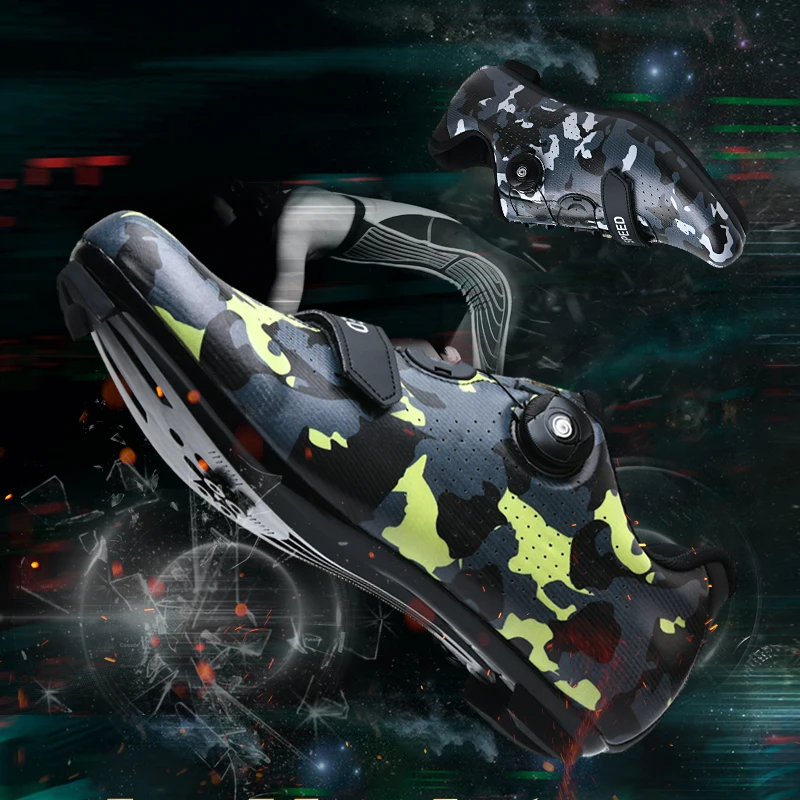 2024 New Bicycle Sports Shoes Men MTB Pedal Bicycle Flat Mountain Bike Clip Shoes Women SPD Road Speed Bicycle Competition Shoes 6