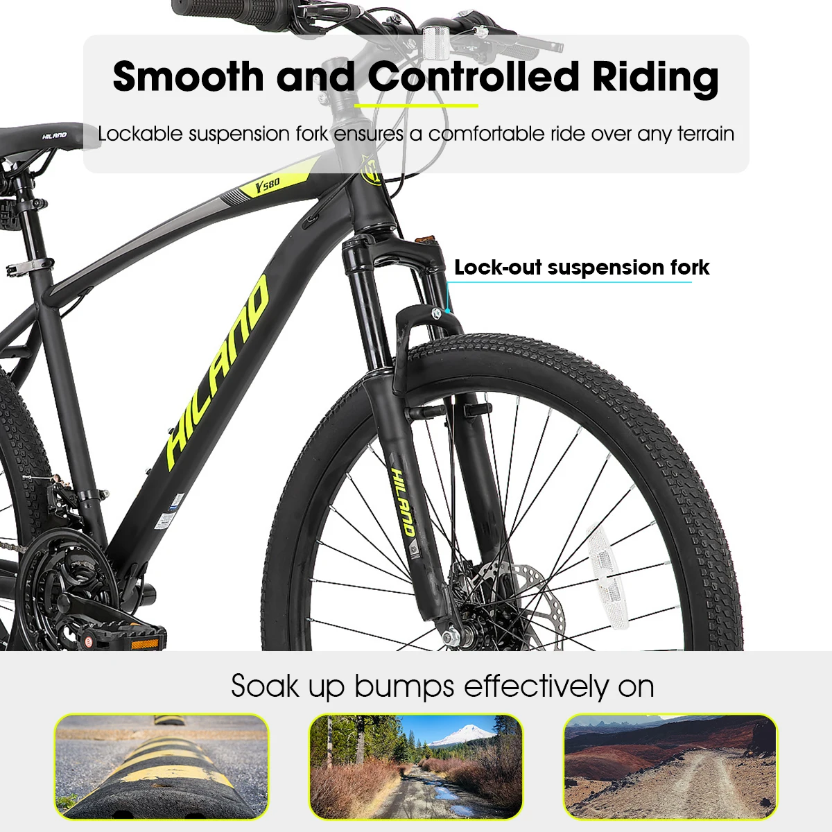 Hiland 26 Inch Mountain Bike Shimano 21 Speed for MTB