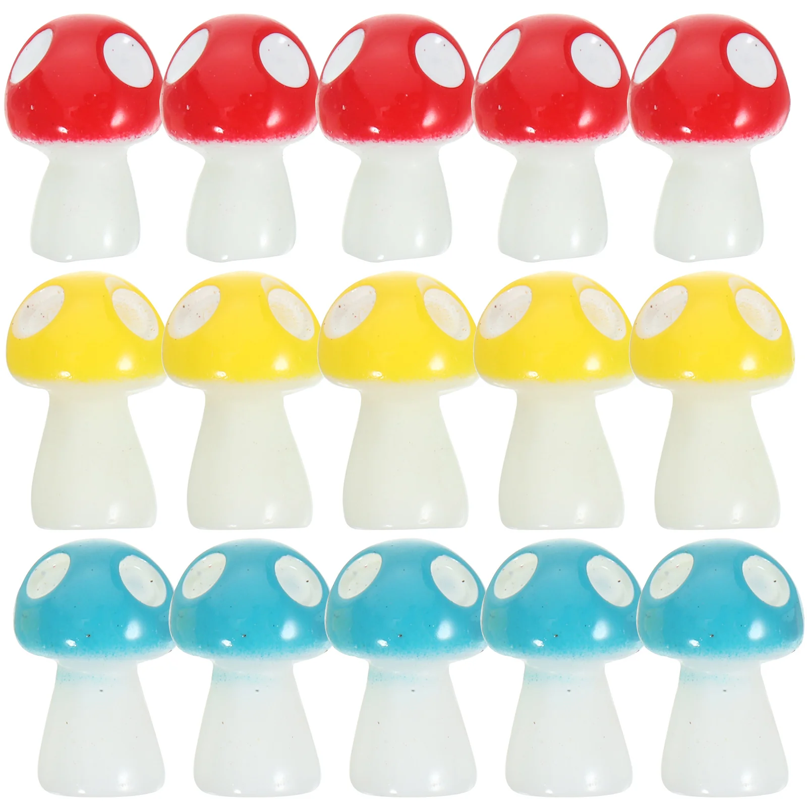 

30 Pcs Mini Figures Miniature Mushroom Statues Christmas Resin Cartoon Shaped Decor
