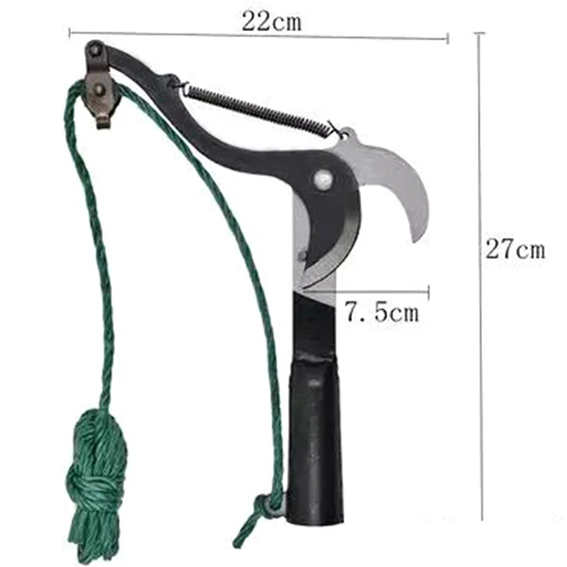 1PC High-Altitude Extension Lopper Branch Scissors Extendable Fruit Tree Pruning Saw Cutter Garden Trimmer Tool With Rope 2