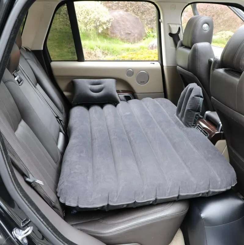 Letto gonfiabile per auto in tessuto ambientale floccato Ultra-morbido cuscino d'aria letto da viaggio per auto portatile e confortevole