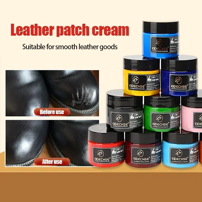 50ML Shoes Leather Repair Cream Filler Compound for Leather Restoration Cracks Burns Holes