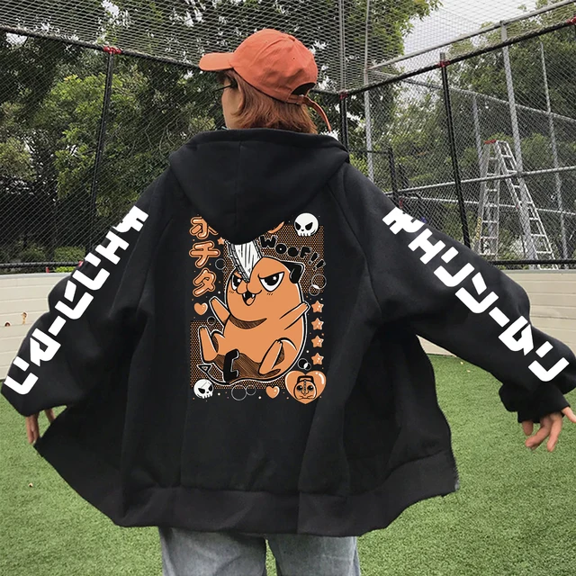 Anime Chainsaw Man Pochita Graphic Print Hooded Men Women