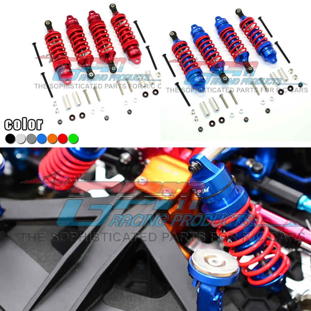 GPM for 1/7 XO-1 64077-3 RC Flat sports car Metal aluminum alloy 87MM Front  and rear universal shock absorbers 5460X