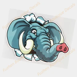 Fuzhen – décalcomanies de Boutique, accessoires extérieurs, trou de dessin animé éléphant, couverture de porte créative, décoration de voiture amusante 