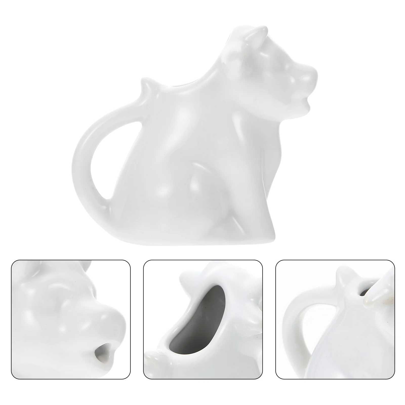 Cow Creamer Mini Pitcher 3” White Ceramic Decorative Child Tea Party Small  Vase