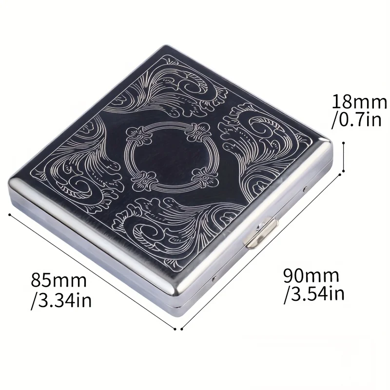 Vintage Double-Sided Spring Clip Cigarette Case - Holds 20 Cigarettes