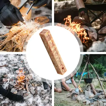Rafford 2Pcs Pure natural ignition matches pine wood kindling matches outdoor fire making tools outdoor camping survival tools 5