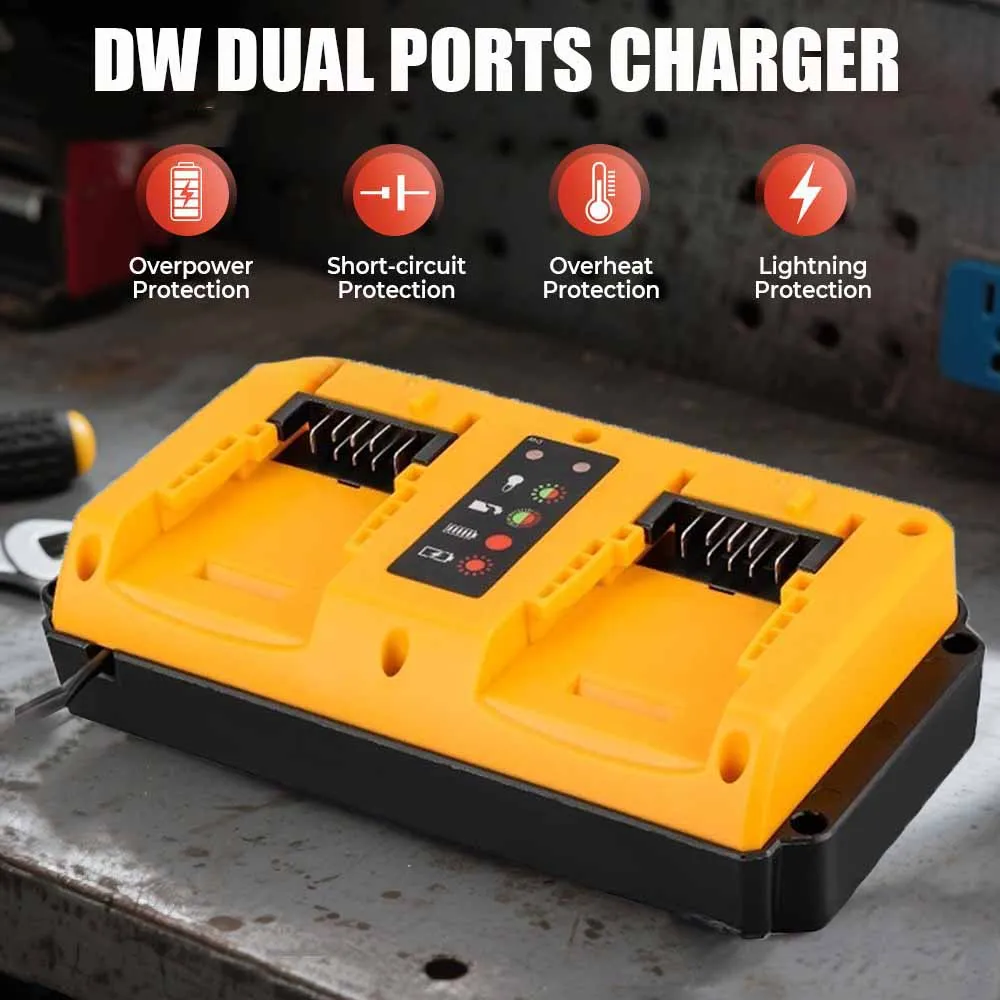 NEW Portable Dual Ports Charger For Dewalt 18V-20V Lithium