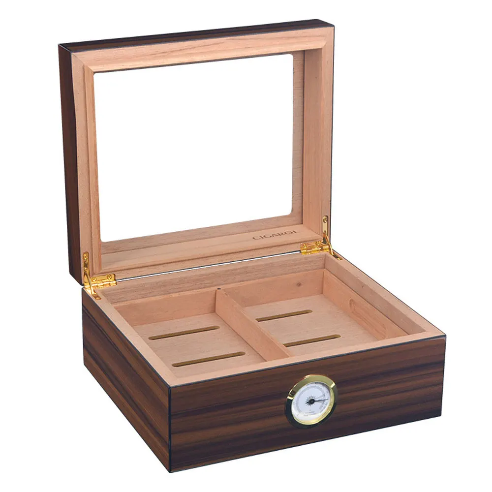 Cigar humidor with cedar wood, easy to store, double sealed cigar box, household cigar humidor
