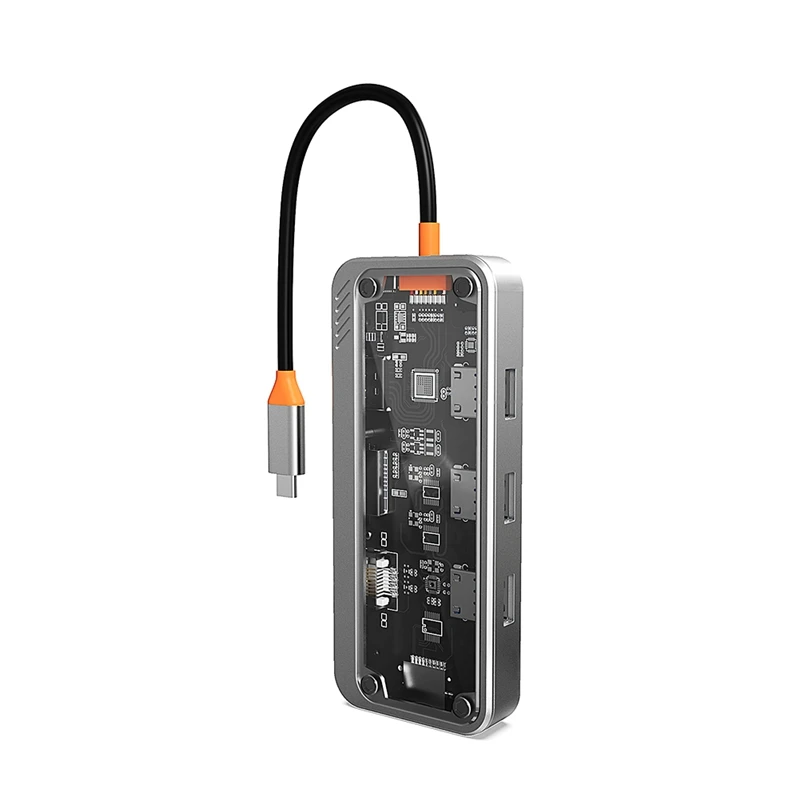 

Док-станция 10-в-1 гигабитная с разъемом Type-C и USB 100, 3,0 Вт