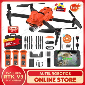 Drone Autel Robotics EVO II Pro RTK V3, Fotocamera Professionale 6K, Drone con Posizionamento a Livello Centimetrico per Mappatura e Rilevamento