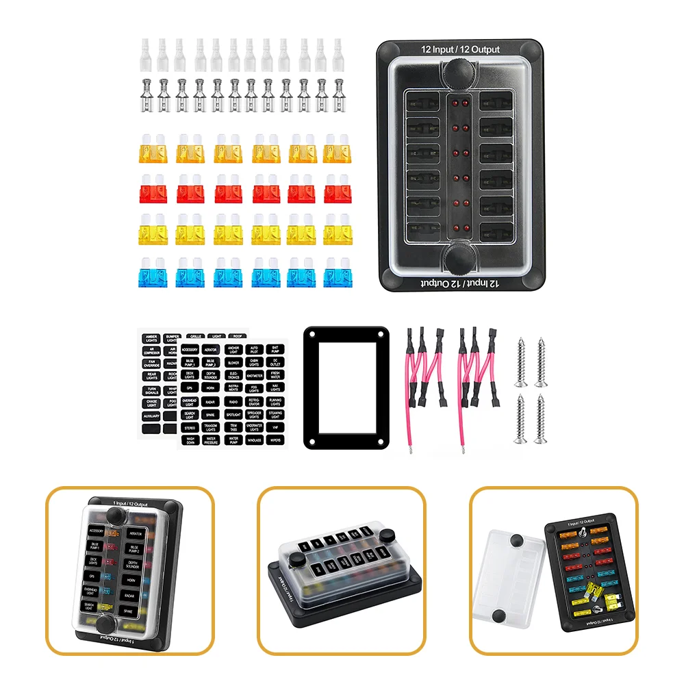 

1 Set Fuse Block Terminal Distribution Block For Car Marine Automotive