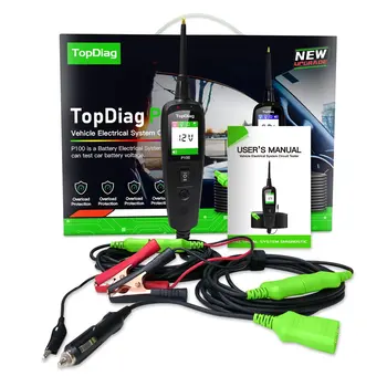 Tester per circuiti elettrici auto JDiag P100 Pro, sonda di scansione di potenza automobilistica P 100, Topdiag, tester batteria 12V 24V, strumento diagnostico