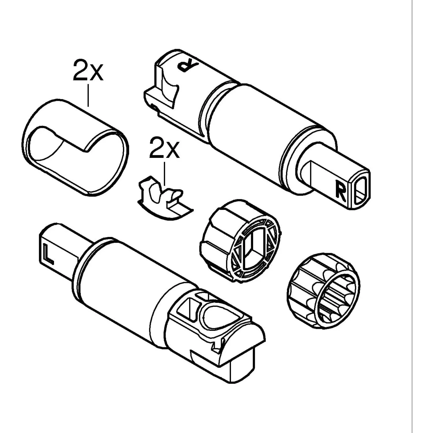 GROHE 49535000 20mm 소프트 클로즈 핏 39 시리즈 유로 큐브 세라믹 시트와 호환되는 변기 댐퍼