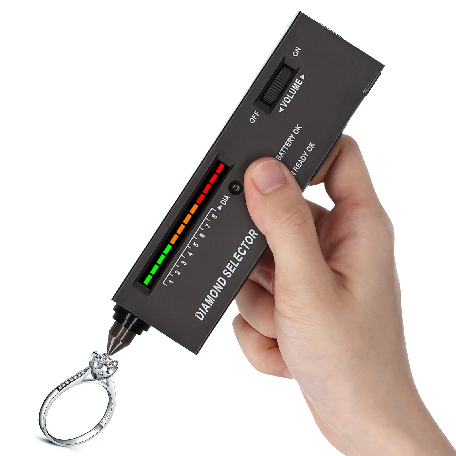 Tester Diamanti Penna Elettronico - Con Display LCD, Ingrandimento 30X, Per Identificare Diamanti Veri E Falsi - Foto 6