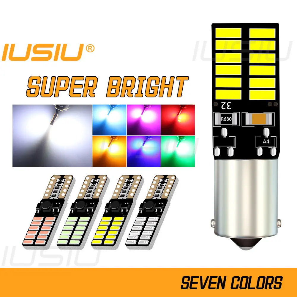 

IUSIU 1x Highlight Led T10 BA9S BAX9S BAY9S H6W H21W Bulb WY5W W5W T4W 194 4014 Interior Parking Indicator Signal Lamp Car Light