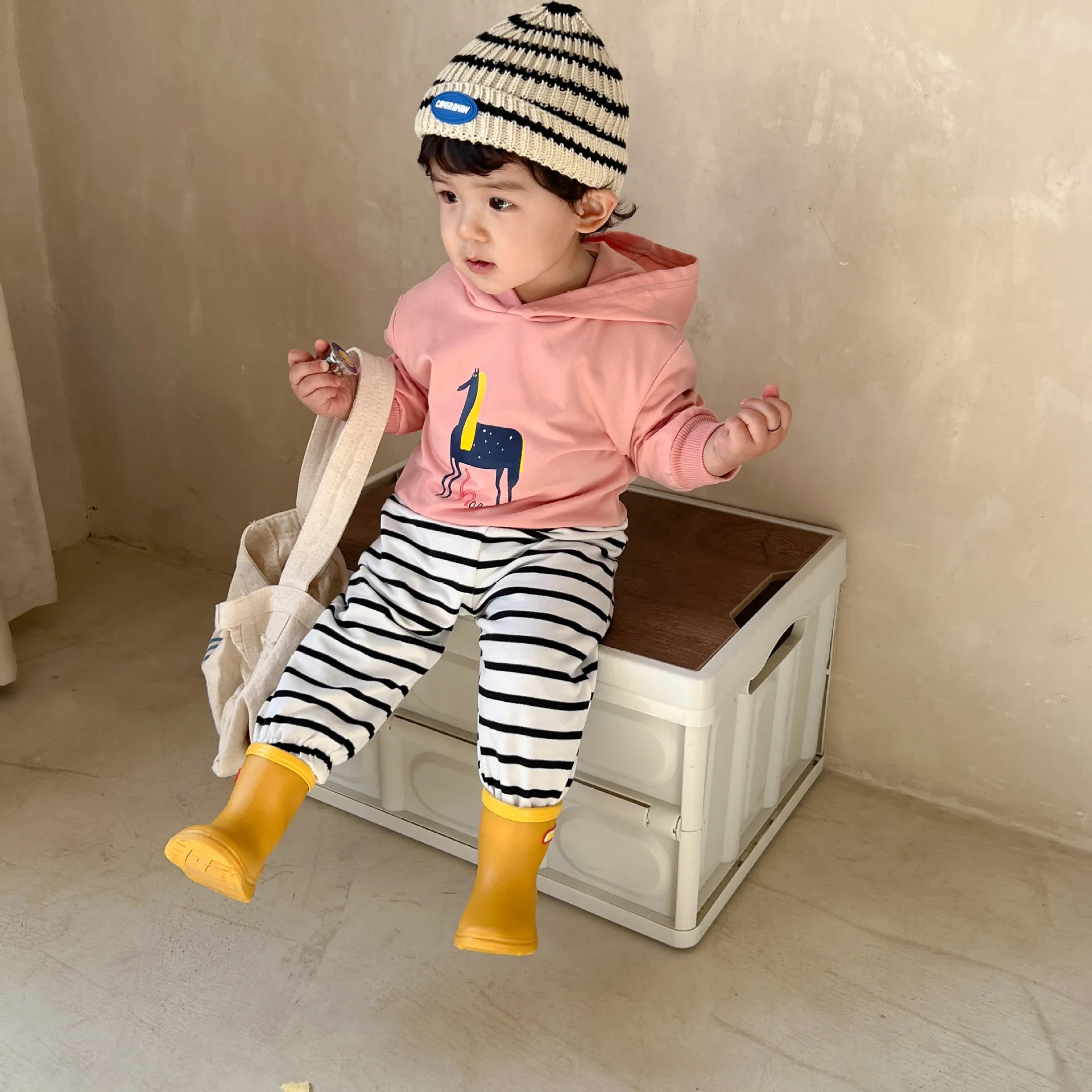 Korean Baby Clothes Sets Toddler Boys Girls Fashion Hoodies Sweatshirts