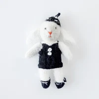 Newborn Photography Doll Props Cute Animals Handmade Knitted Doll Mohair Cartoon Rabbit Toys Studio Shoots Photo Props Accessory 5
