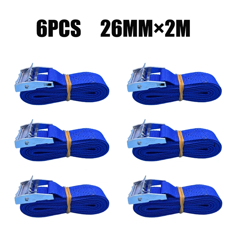 6/8/10Pcs 2M Tension Rope Cargo Strap