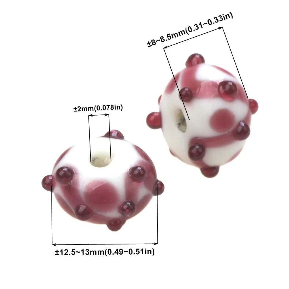 Vintage Floral Handmade Lampwork Glass Beads