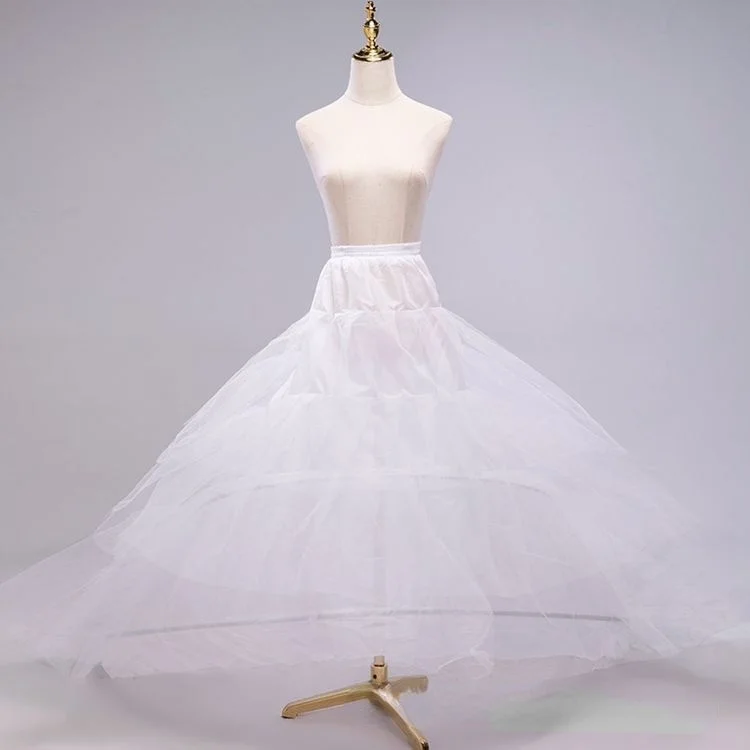 

Bridal Wedding Dress Formal Dress Bustle Large Trailing Hard Mesh Tutu Skirt Lining Cloth Elastic Waist Slip Dress Lolita