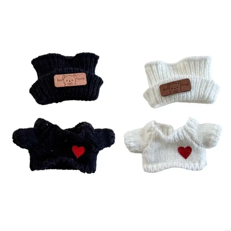 16FE Fashionable Apparel For 15-17cm Models With Lovely Knitted Hat And Heart Sweater Great For Parties