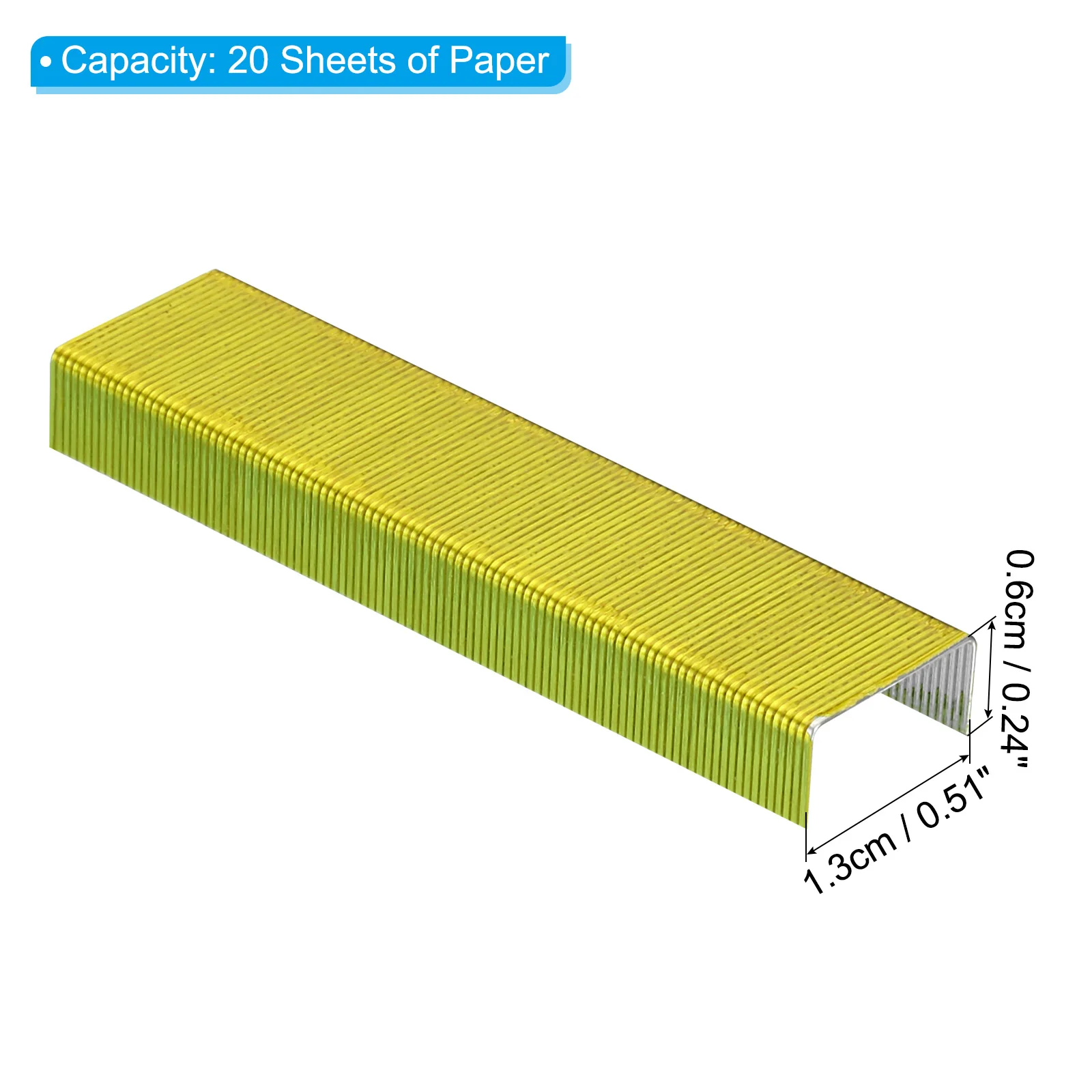Yellow Metal Staples 4000Pcs/4Pack 26/6 Standard Stapler Staples 1/4Inch Length Staple Stationery Office School Student Supplies stapler pin