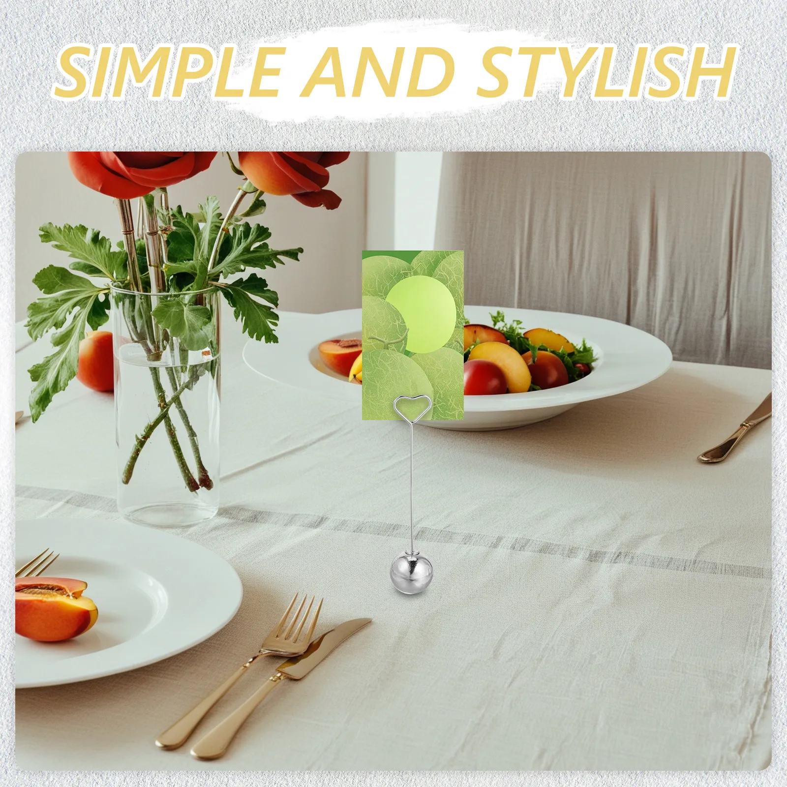 금속 베이스 사진 클립 분리형 크리에이티브 데스크탑 메모 홀더 사진 디스플레이 클립 사무실 메모 홀더 웨딩 테이블 번호 스탠드