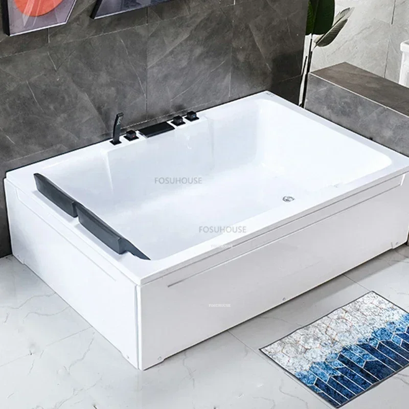Household Double People Bathtub Portable Bathroom Couple Adult Acrylic Bathtub Shower Integrated Independent Massage Bathtubs 3